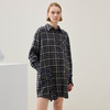 谜底格子连衣裙长袖2025年冬季新品复古立体花卉宽松女254ML1696 商品缩略图1