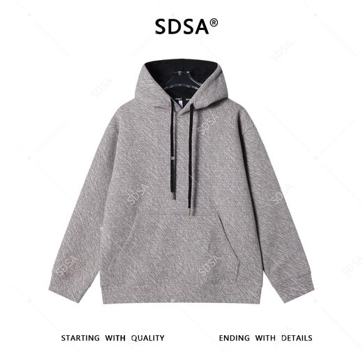 WY1386SDSA男士秋冬新款痞帅男装潮牌撞色抽绳连帽卫衣百搭时尚套头上衣 商品图1