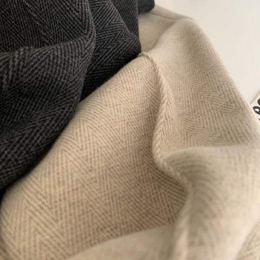 伊泺杉人字纹羊毛阔腿裤 | 触感柔软亲肤 厚实保暖 时髦显瘦 常规款/加绒款 商品图5