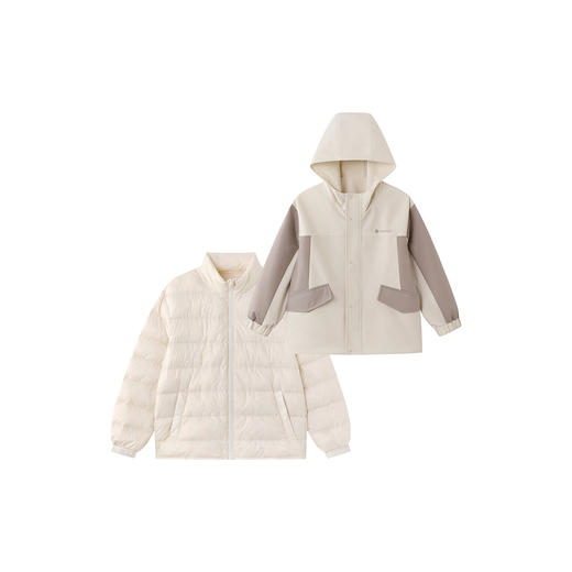 【三合一】英氏儿童羽绒服连帽外套短款秋冬保暖防风男款休闲户外百搭潮流 商品图5