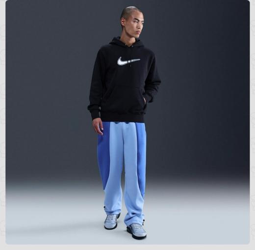 Nike耐克男子套头连帽衫新款针织上衣运动休闲柔软卫衣HV0855-010 商品图3