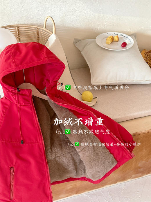 品牌大帽子派克冲锋衣 90-170码可亲子❗️五色可选，加绒加厚款，零下20°上身不带怕 商品图8