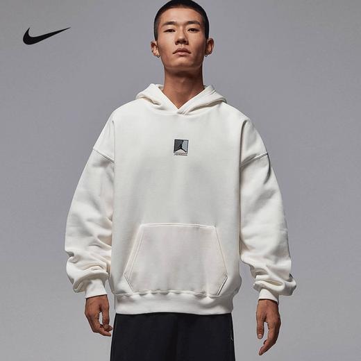 Jordan 耐克男子冬季米色加绒图案套头连帽卫衣连帽衫HV0545-133 商品图0