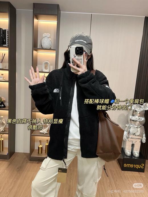 D111369新款上新情侣小标手臂双标抓绒摇粒绒羊羔毛拉链夹克外套 商品图12