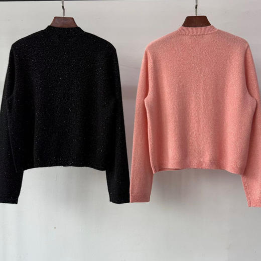 LP 艺术金纱 baby羊绒开衫。粉色 黑色自己备注号码 颜色 商品图6