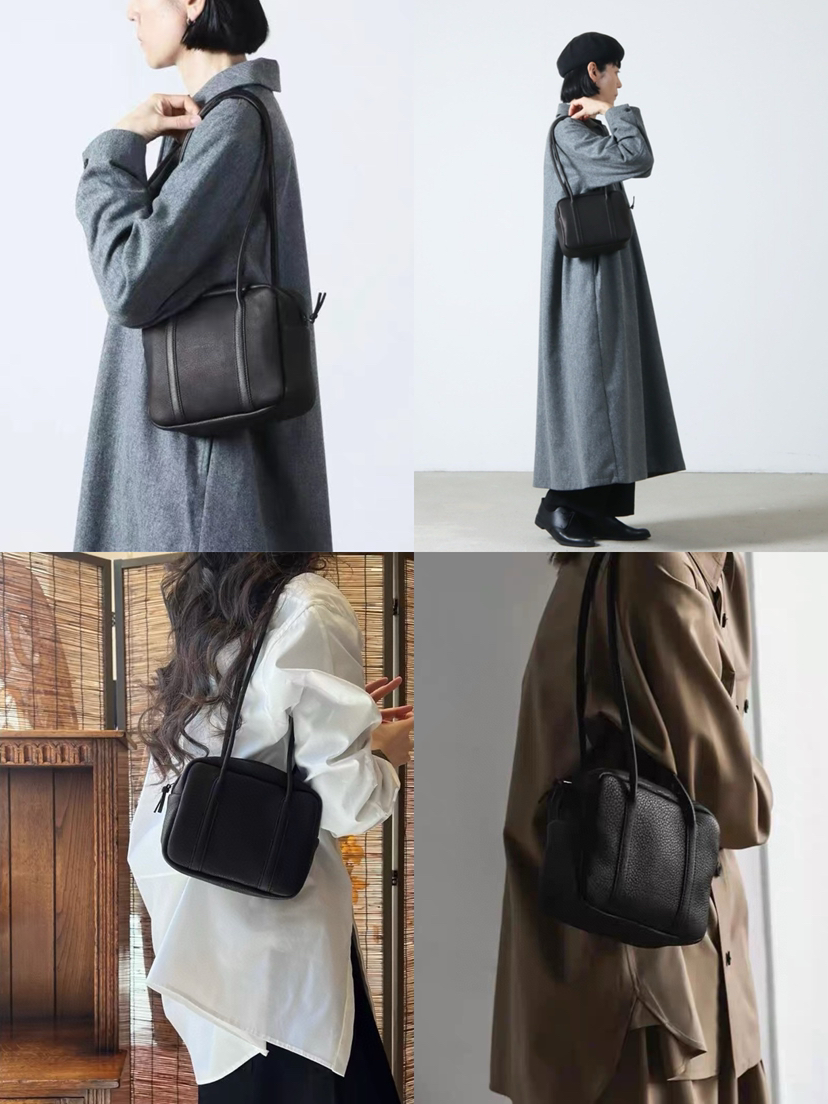 1113-6日单圆正小众 Aeta 软糯鹿皮 长柄小方包  长柄保龄球包 波士顿包