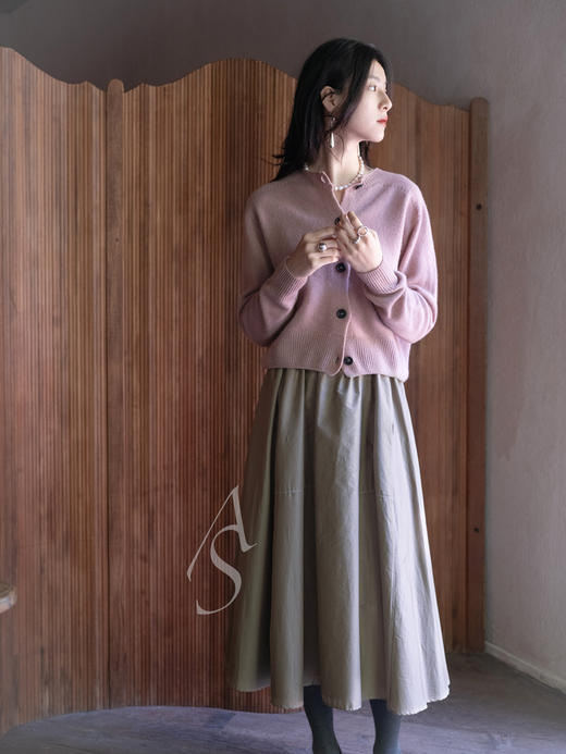 Mark Kenly Domino Tan 25PF 卡其色NANDA棉府绸半裙 商品图0