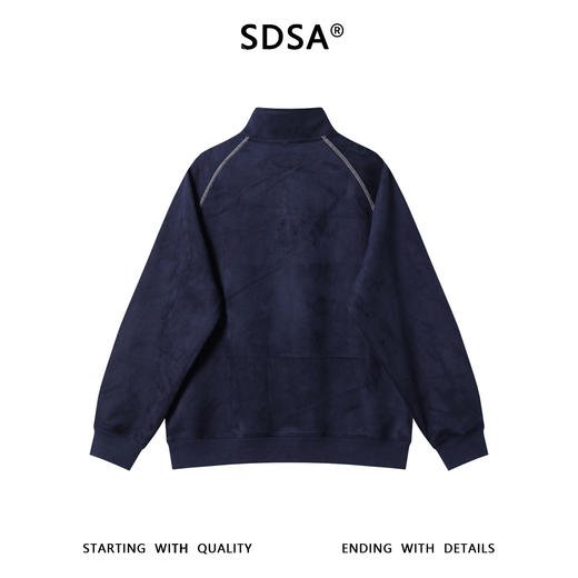 WY1320SDSA男士秋冬新款痞帅男装韩版撞色缝线半拉链立领卫衣款百搭上衣 商品图5