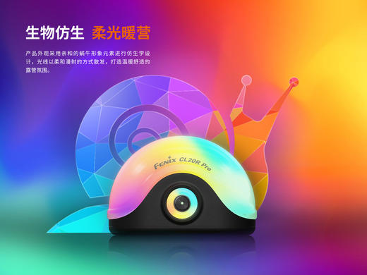 Fenix菲尼克斯CL20R PRO雷达感应可充电露营灯小巧小蜗牛usb直充LED户外帐篷灯 商品图7