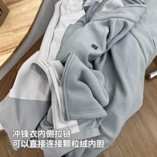 D111317秋冬户外运动休闲帽子可拆卸三合一冲锋衣男款 商品图5