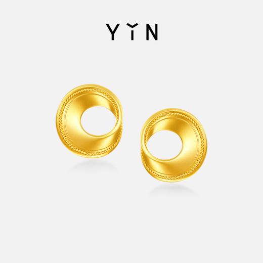 「隐」莫比乌斯万物环足金耳钉 商品图0