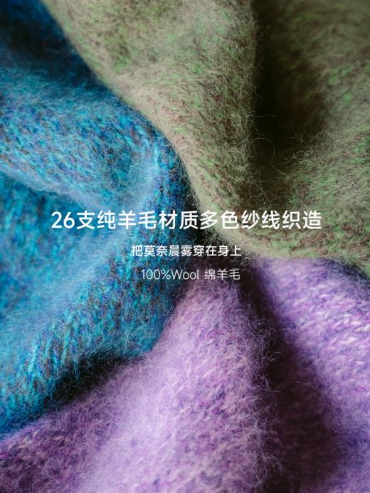莫奈绒雾 无缝一体26支纯羊毛拉毛开衫FCF3WSC138 商品图7