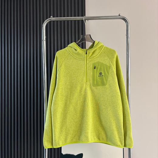 D111324男款亲肤舒适抓绒连帽半拉链卫衣外套 商品图2