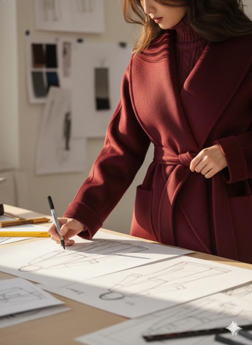 中长款双面手工大衣 商品图1