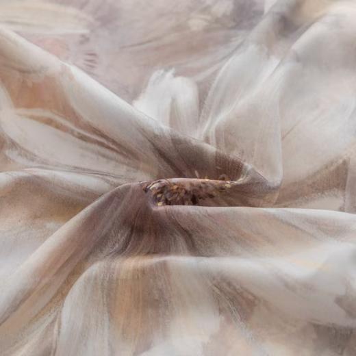 【春上新】10楼 恐龙 全棉数码印花贡缎磨毛四件套-柳烟偎梦-米 200*230cm/220*240cm  吊牌价2580-2680元    活动价699-799元 商品图2