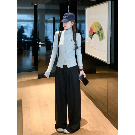 【169元任选2件】现货！立领灰色长袖t恤 商品图4