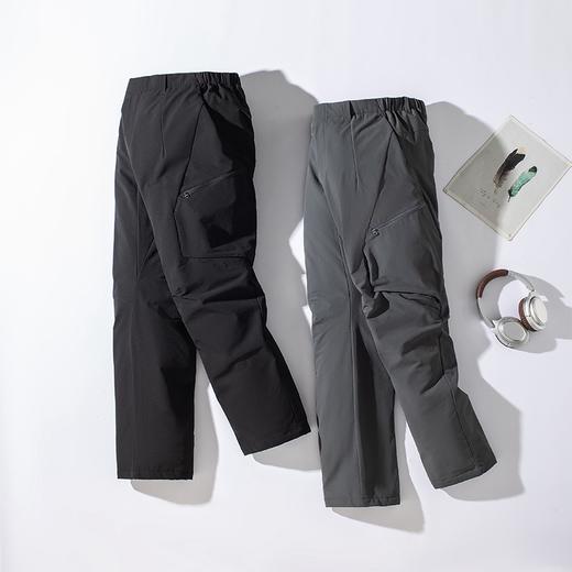 D111333冬季户外B备！90鸭绒防风防水防钻绒松紧腰羽绒裤男 商品图3