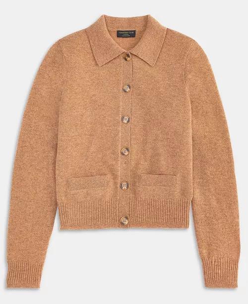 仅限黑五！梅西100%羊绒纽扣小翻领羊绒衫 商品图10