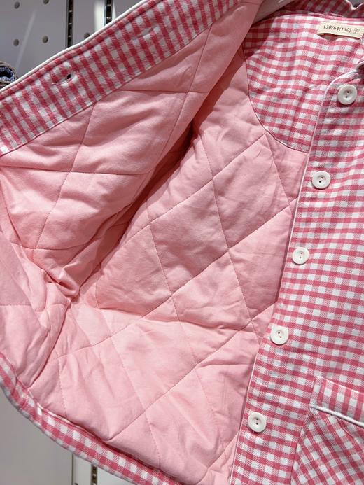 松植屋儿童冬季翻领小草莓立体刺绣加厚棉袄睡衣家居服套装 商品图4