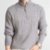 贝*汉姆同款 SUSX意式老钱经典绞花半拉链羊毛针织衫S0246835（下单3-7天发货） 商品缩略图9