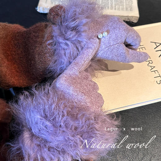 奶味~无需打理「羊毛皮草手套」加厚加绒保暖触屏女冬季开车骑行 商品图3