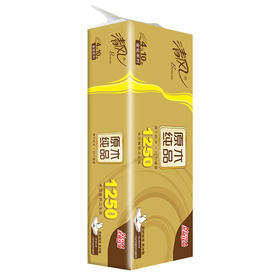 清风原木金装4层卷筒卫生纸125g*10卷/提（提装）