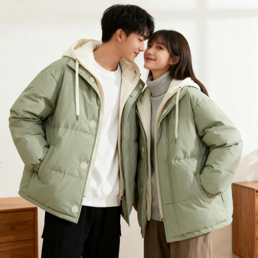 🔥谁能不爱这件啊！比羽绒服还保暖棉衣【情侣款休闲假两件棉衣DQC5303款】不夸张，品质太好了😱😱 一件棉服有着比几百块羽绒服还保暖！ 商品图2