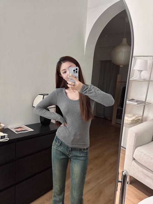 一体式磨毛百搭圆领长袖 商品图2