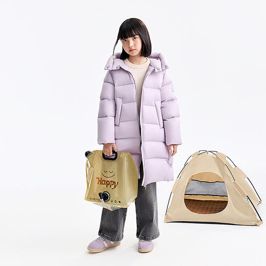 男女童加长款羽绒服冬季新款安奈儿童装EM545609 商品图5