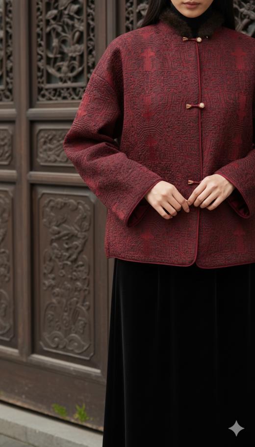 水貂毛夹棉外套 商品图2