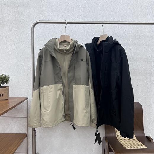 D111317秋冬户外运动休闲帽子可拆卸三合一冲锋衣男款 商品图2