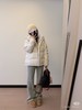 D111364欧阳娜娜同款泡芙五格轻质宽松鹅绒收腰羽绒服 商品缩略图14