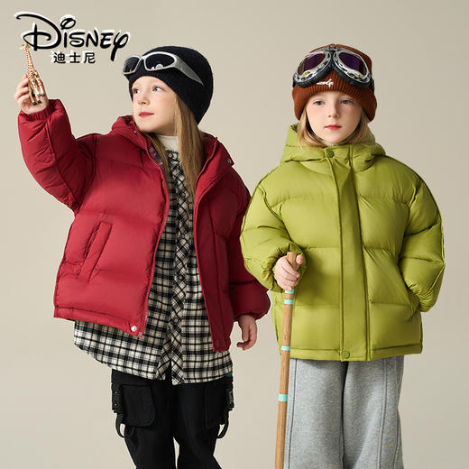 Disney/迪士尼儿童羽绒服连帽冬穿加厚格子羽绒服外套XMT4SU872 商品图0