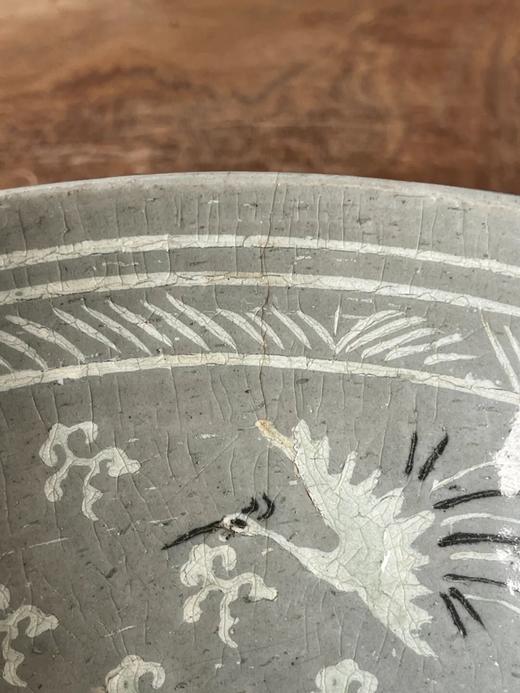 象嵌青瓷云鹤纹记年款碗，顺丰包邮 商品图12