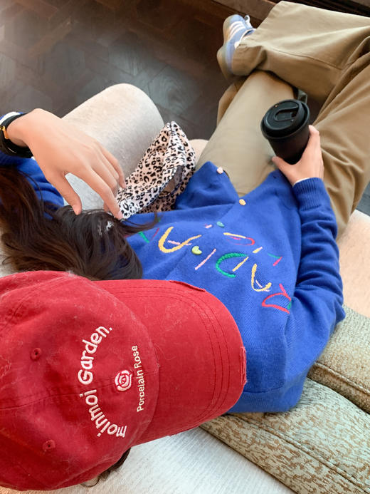 【189元任选2件】现货！蓝色刺绣毛衣开衫 商品图5