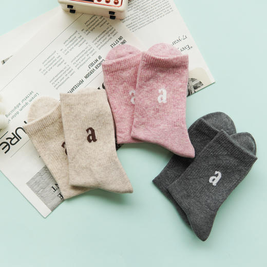 【2双装】女士冬季半毛圈袜子中长筒冬季棉袜【6双6折 2522701】 商品图4