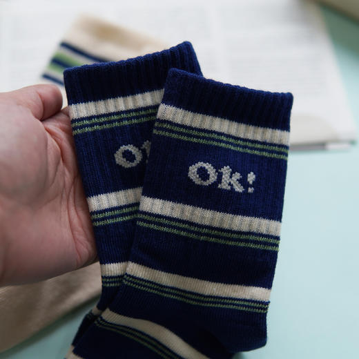 【2双装】【5-7岁】儿童四季棉袜中长筒AB棉袜中童条纹袜子【6双6折 2523205】 商品图4