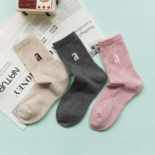 【2双装】女士冬季半毛圈袜子中长筒冬季棉袜【6双6折 2522701】 商品图3