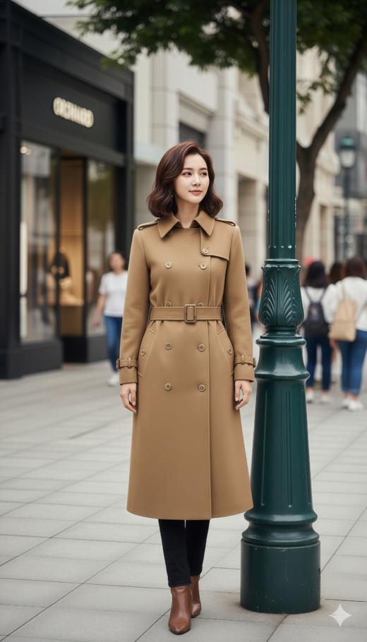 BR经典双排扣腰带风衣 商品图4