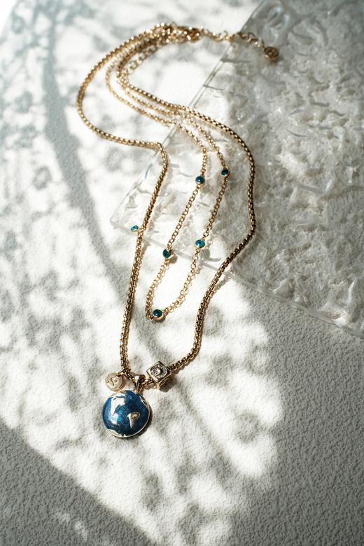 SOL DE VERANO 半岛苒美系列珐琅地球项链 商品图2