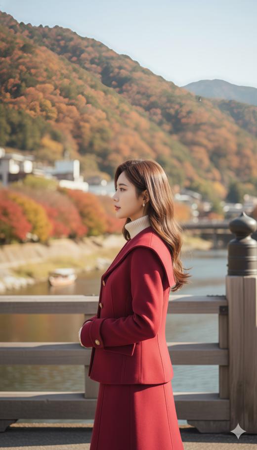 DR复古水手领优雅双面手工夹克 商品图3