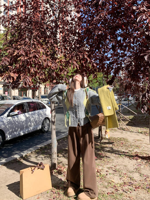 <曾小咸推荐> 现货秒杀！微信超特价！灰色菱形短款毛衣开衫 日常189.99 立减100 秒杀89.99！ 商品图12