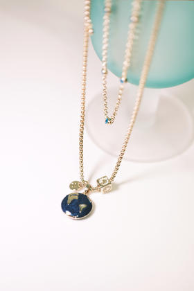 SOL DE VERANO 半岛苒美系列珐琅地球项链