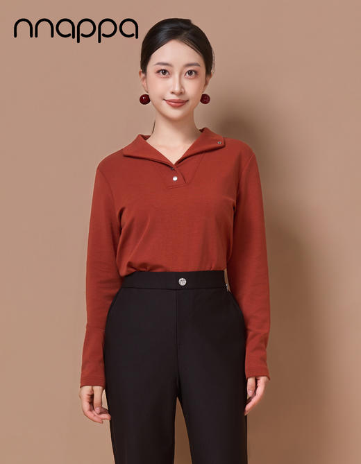 纯色翻领打底衫CA7406 商品图0