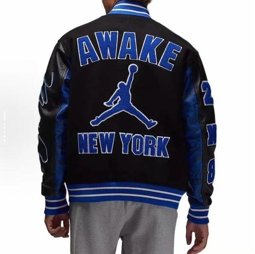 联名款飞人棒球情侣毛呢飞行员夹克外套 商品图1