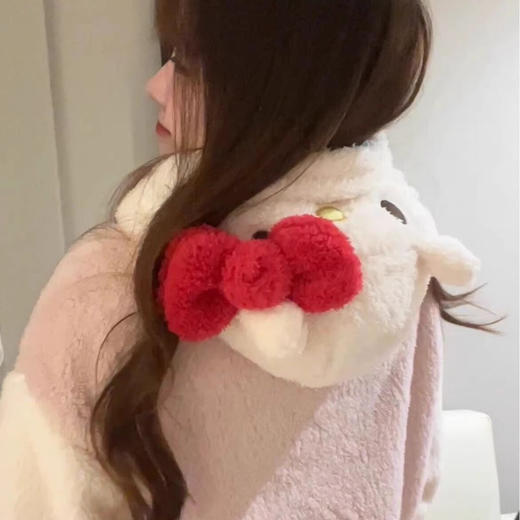 🔥原单高品质✅『可爱凯蒂猫睡袍』居家仪式感拉满的“战袍”🤯软到心里去的家居服❗️奶乎乎的太好穿了冬天必备温暖铠甲💝 ✔️连帽 Kitty 大头 +粉白拼色🥰宅家秒变人形可爱 商品图6