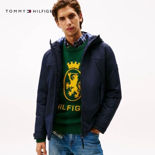 线上2600+  专业防泼水户外面料！Tommy25秋冬新款男装重磅肌理感休闲连帽棉服棉衣 商品图0