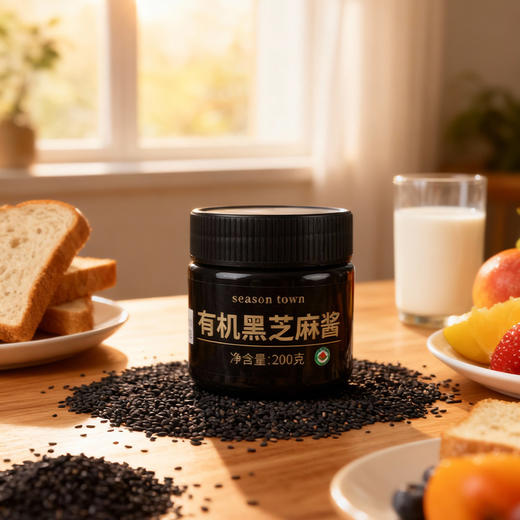 时令堂有机黑芝麻酱200g芝麻浓香百搭神酱 商品图2
