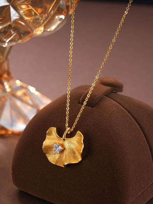 子佩集S925银【何其杏运】项链纯银【AE00294】原创2镀金2501 商品图3