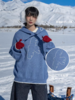 早乙女惠子saotome/STMMY14998/飞鸟贝壳绣系带连帽毛衣 商品缩略图1